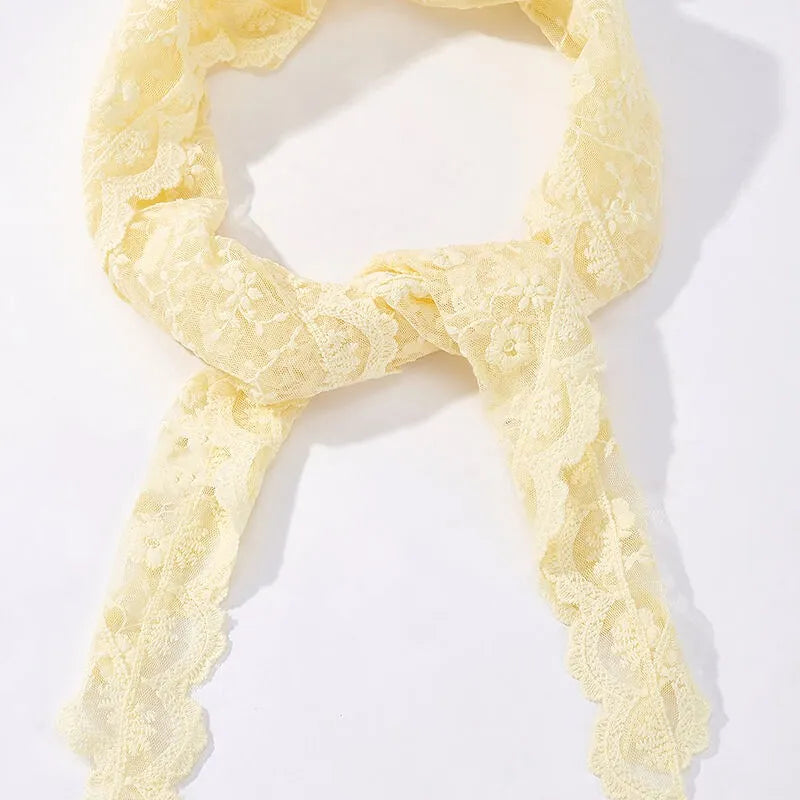 Foulard en dentelle - Jaune