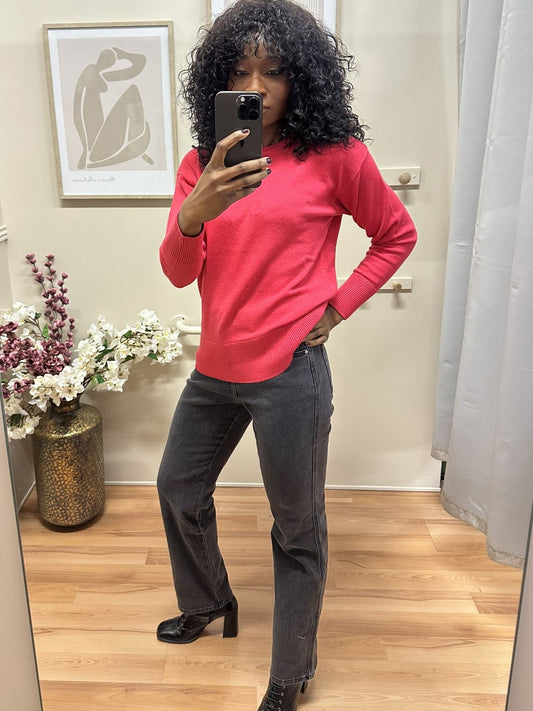 Pull Nonina framboise