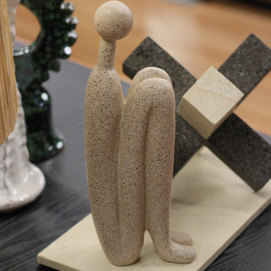 Croix en pierre bicolore