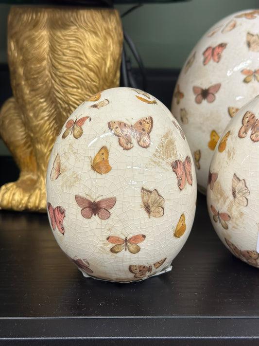 Oeuf décoratif papillons S