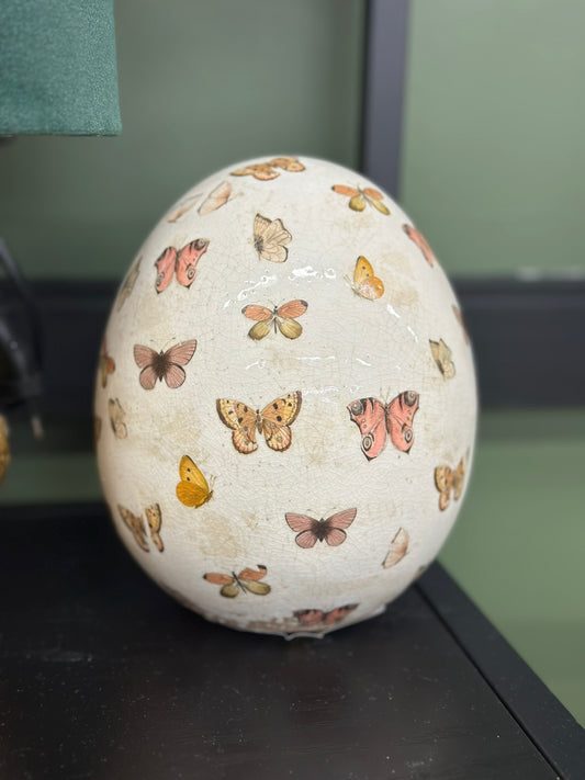 Oeuf décoratif papillons L