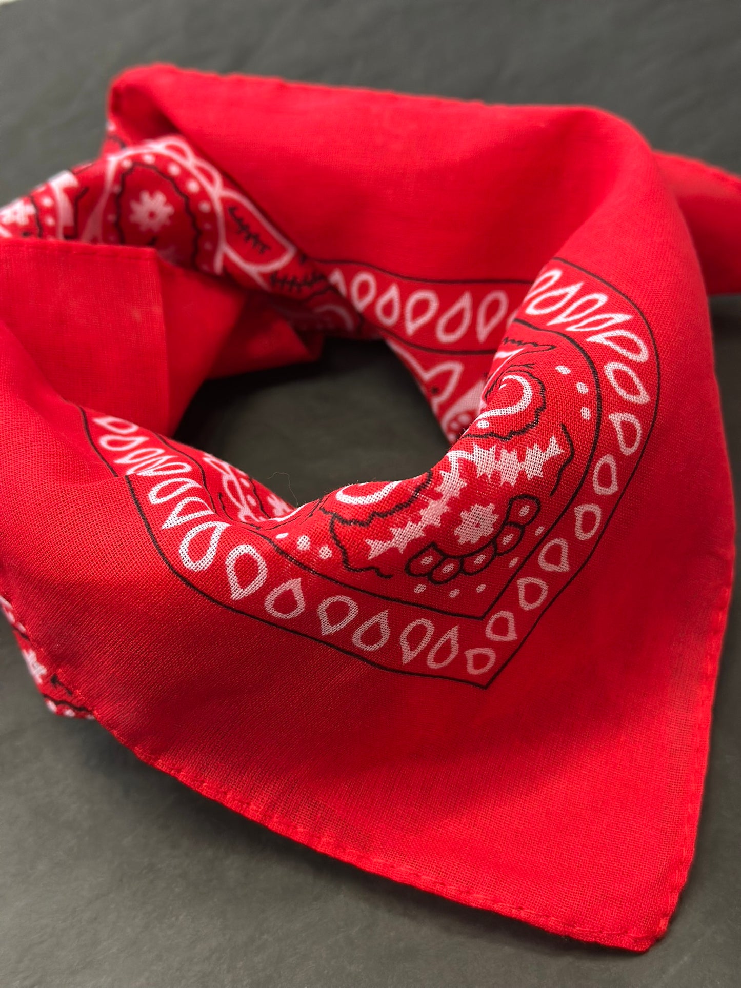 Bandana en coton rouge