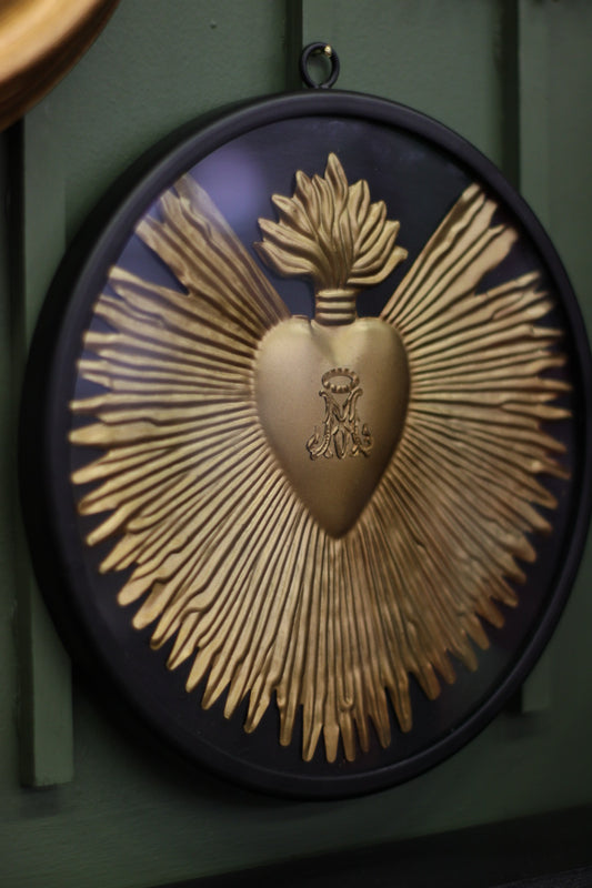 Cadre ex-voto noir/doré