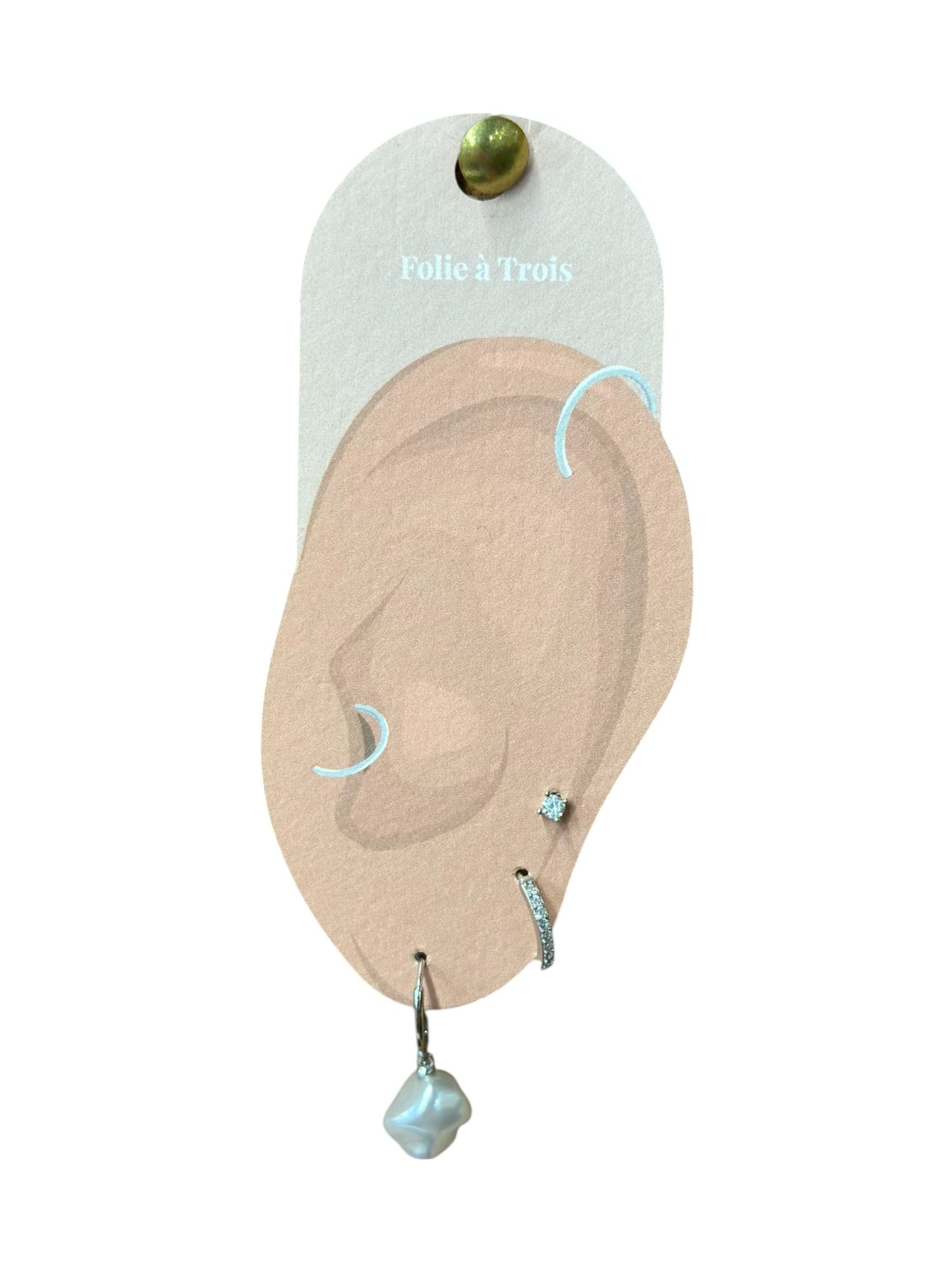 Accumulation 3 boucles Perle