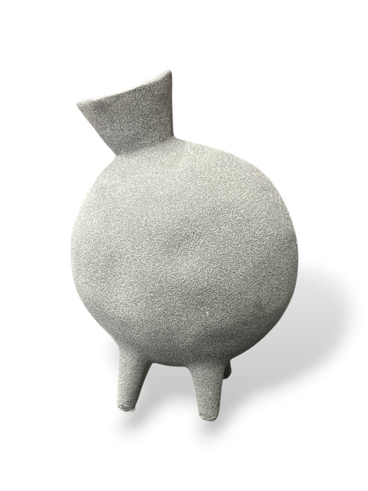 Vase décoratif gris - Forme organique