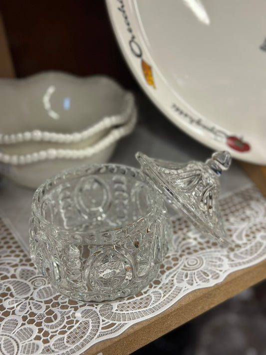 Sucrier en verre vintage