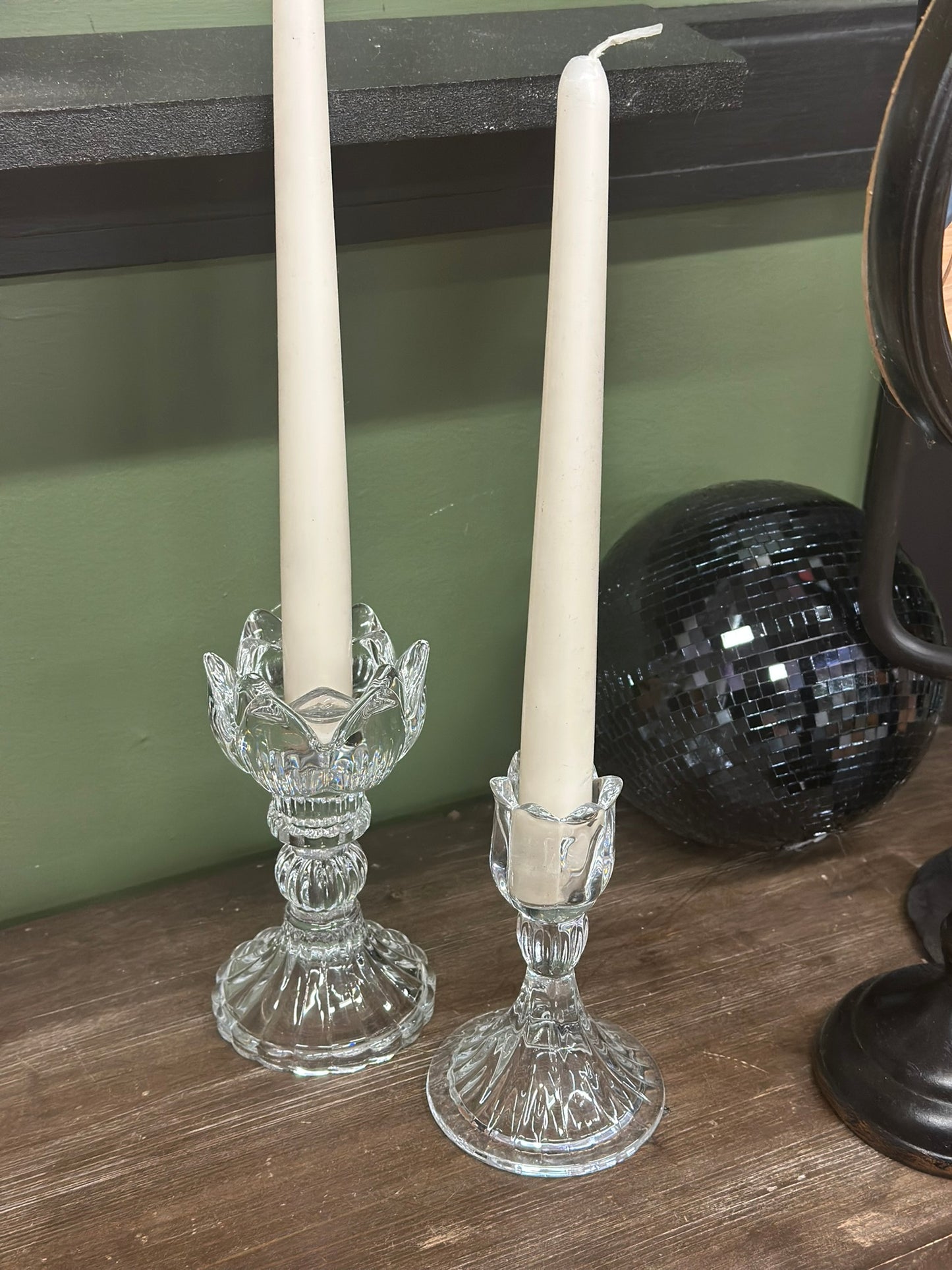 Bougeoir en verre tulipe - petit modèle
