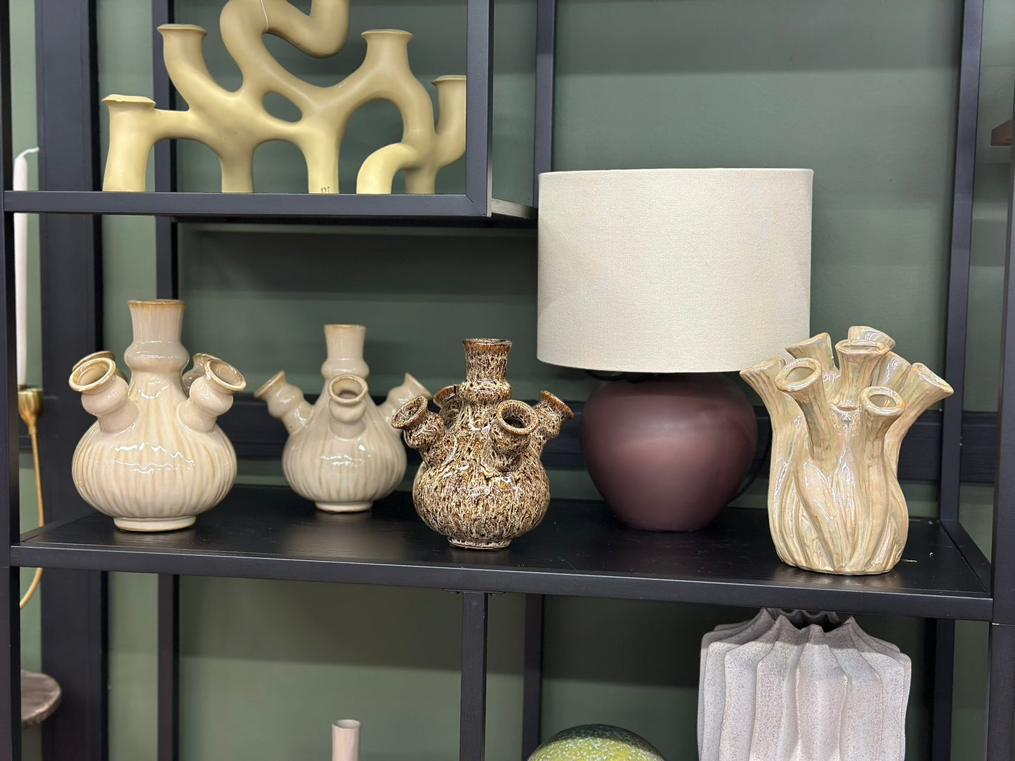 Vase tulipe beige