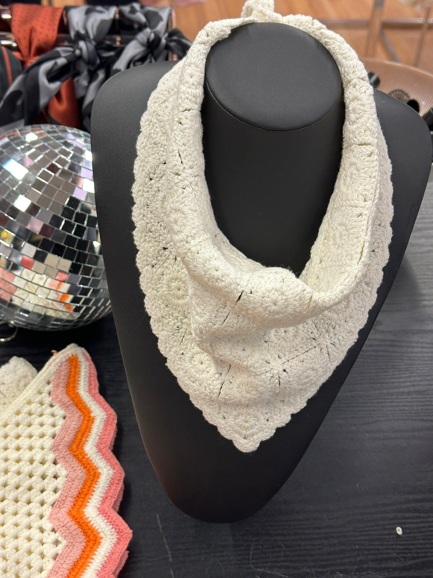 Bandana crochet - beige