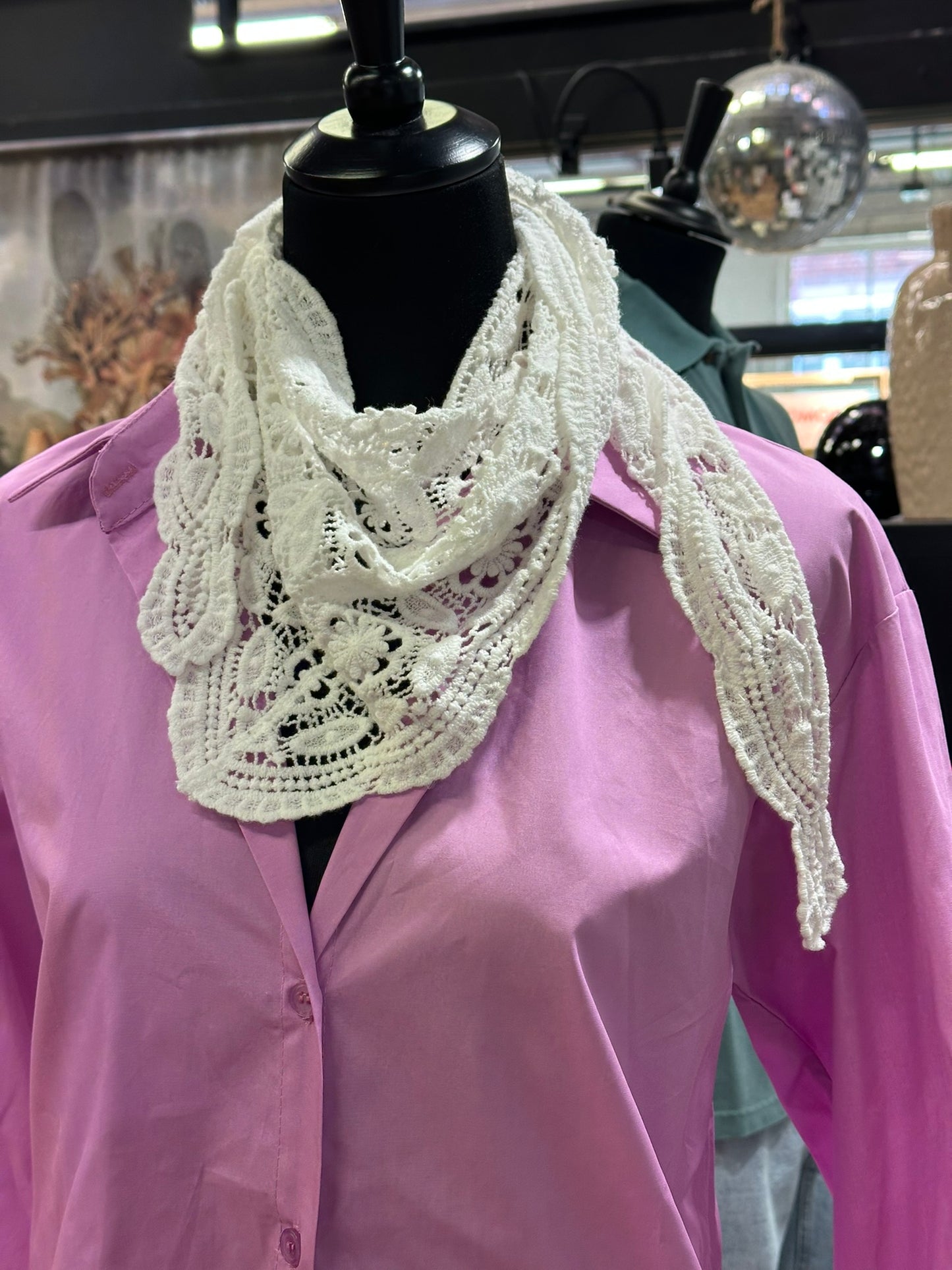 Foulard en crochet - Blanc