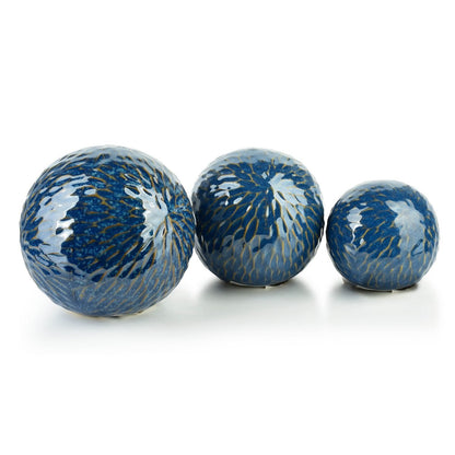 Boule décorative bleue - Taille S