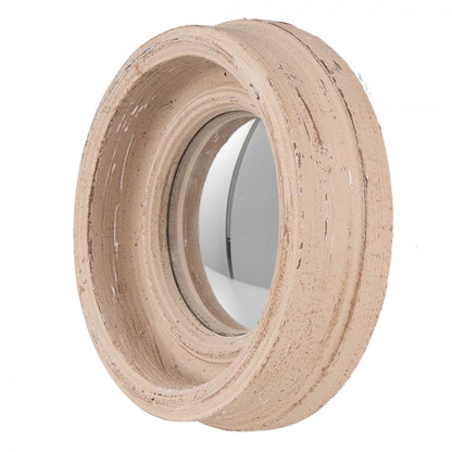 Miroir convexe mini beige 16 cm
