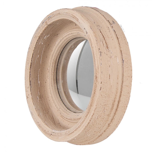 Miroir convexe mini beige 16 cm