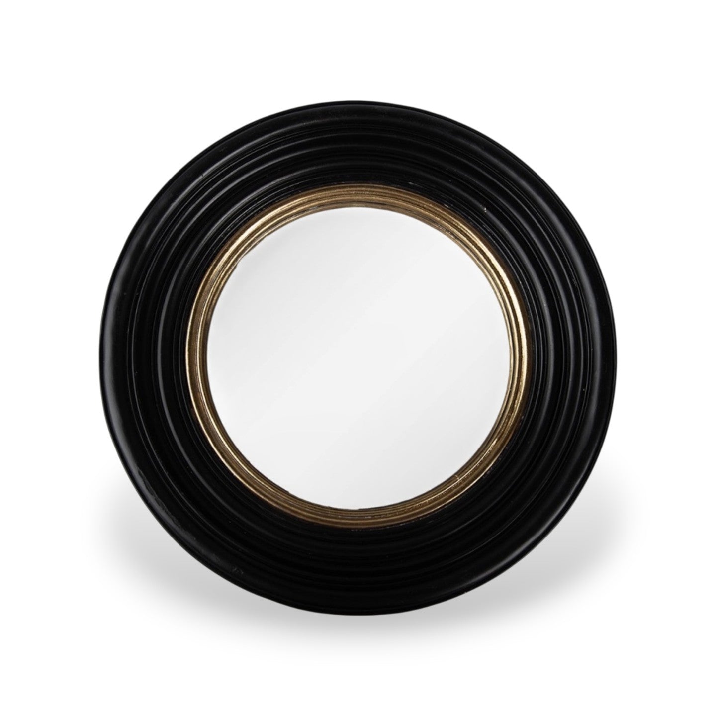 Miroir classique noir/doré 31 cm