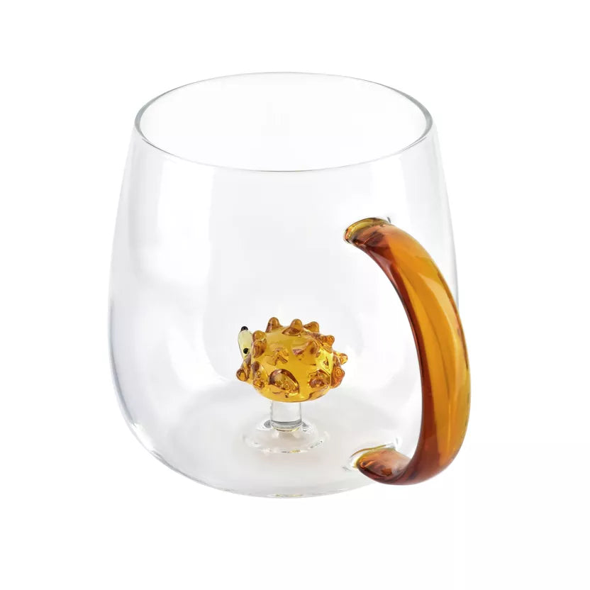 Mug animal intégré 400 ml - Hérisson orange