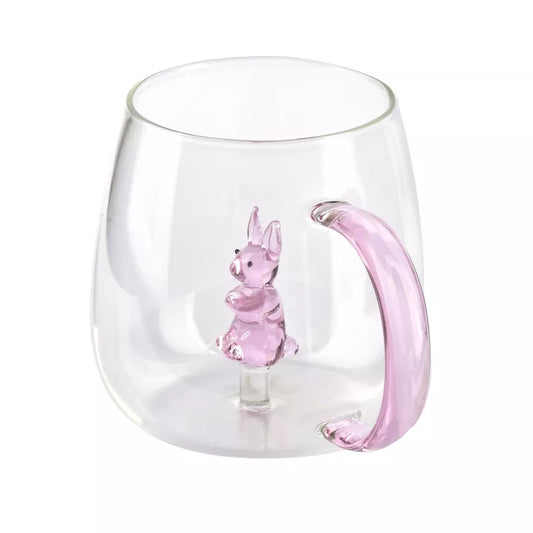 Mug animal intégré 400 ml - Lapin rose