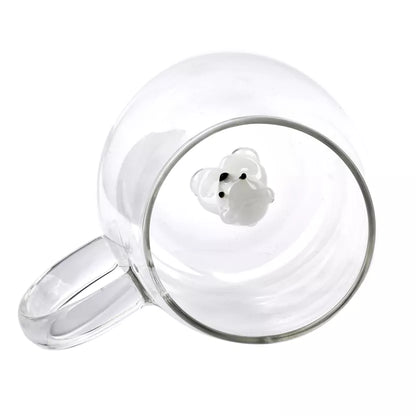Mug animal intégré 400 ml - Ours blanc