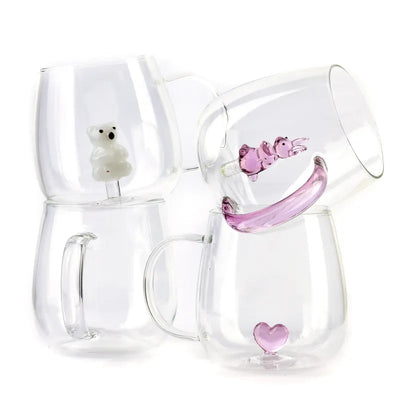 Mug animal intégré 400 ml - Ours blanc