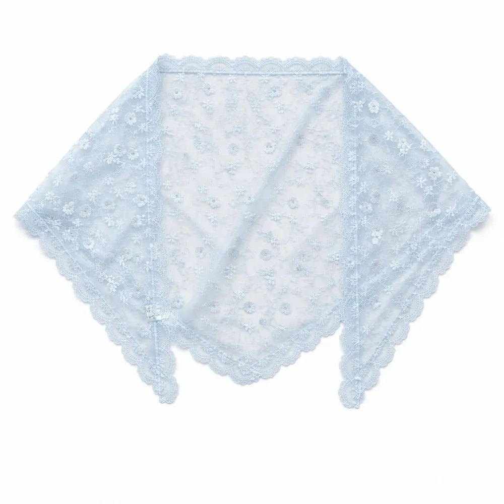 Foulard en dentelle - Bleu ciel