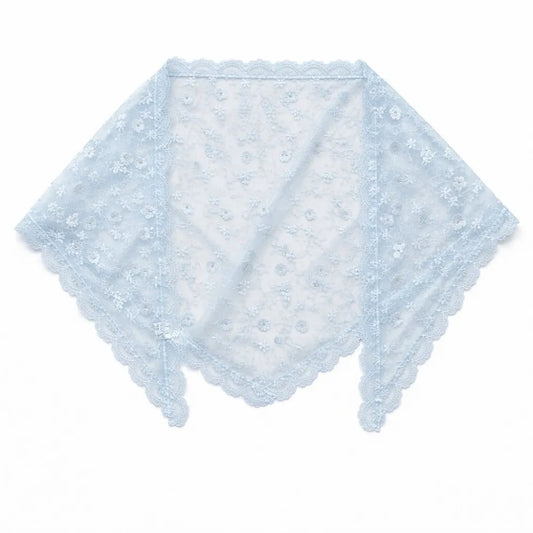 Foulard en dentelle - Bleu ciel