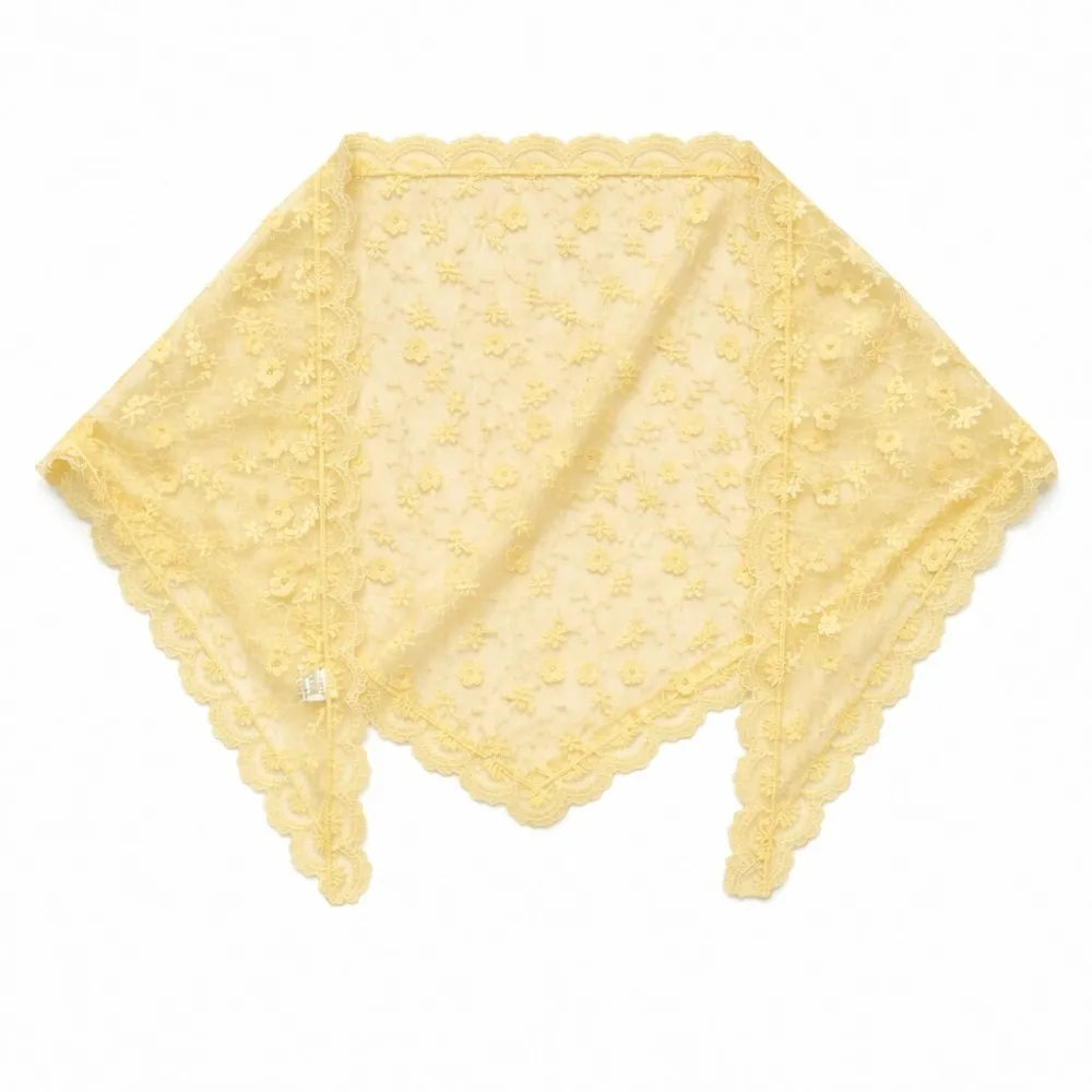 Foulard en dentelle - Jaune