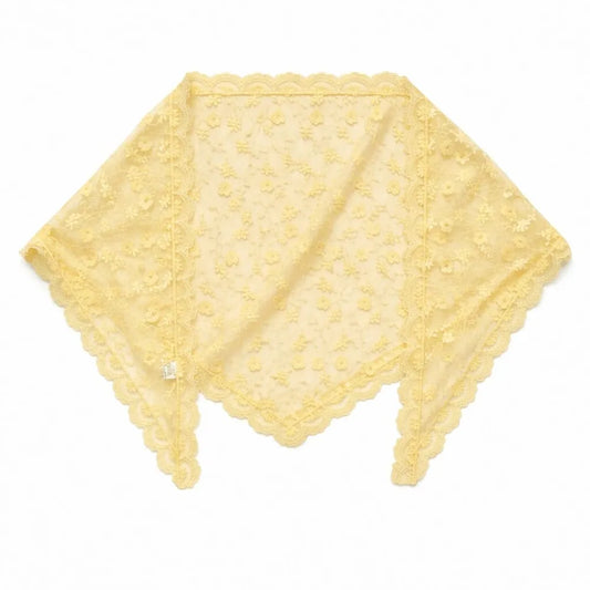 Foulard en dentelle - Jaune
