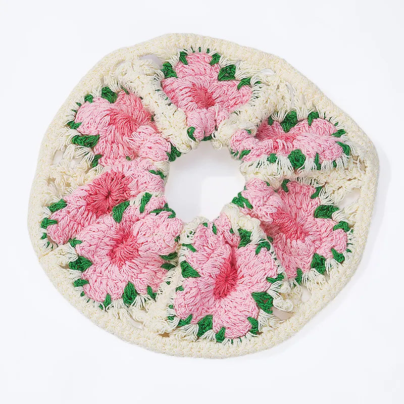 Chouchou 13 cm crochet - Rose