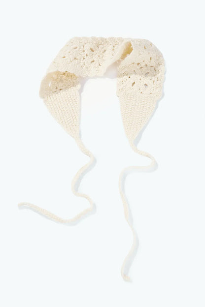Bandeau cheveux en crochet - Beige