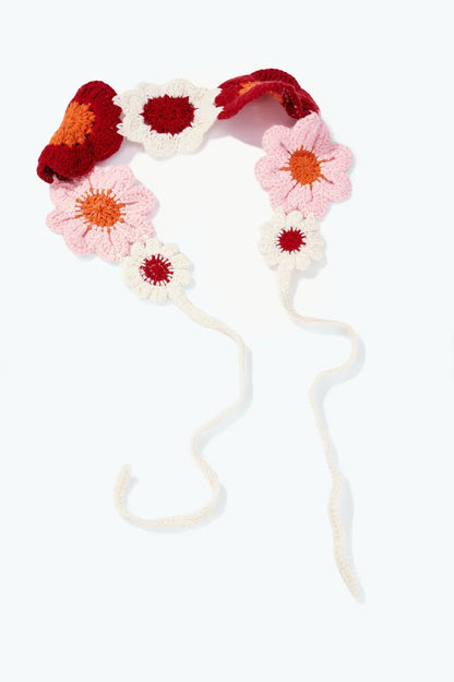 Bandeau cheveux en crochet - Fleurs