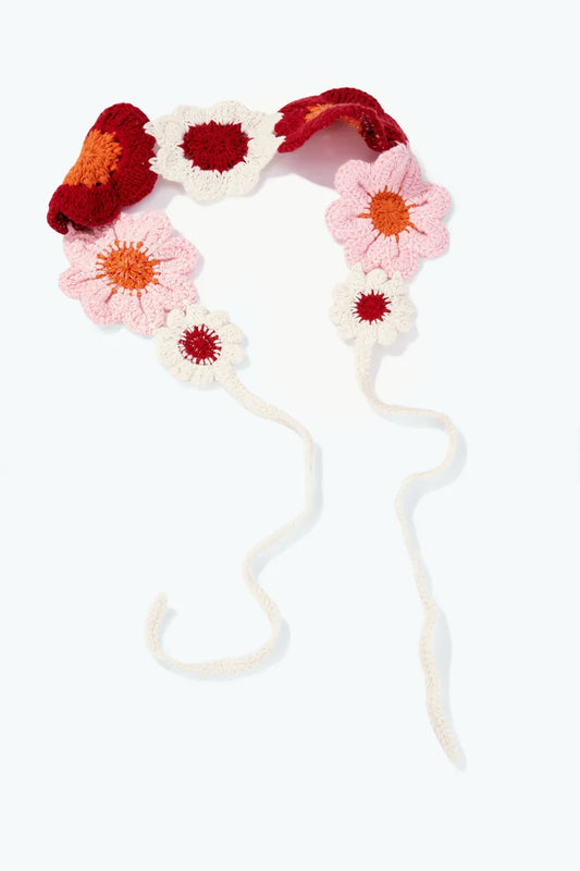 Bandeau cheveux en crochet - Fleurs