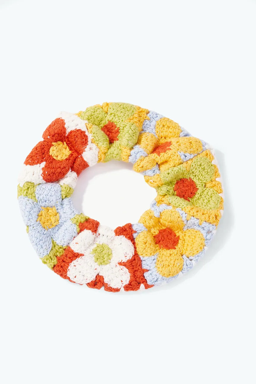 Chouchou 13 cm crochet - Orange