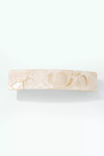 Pince à cheveux nacrée 8,5 cm - Beige