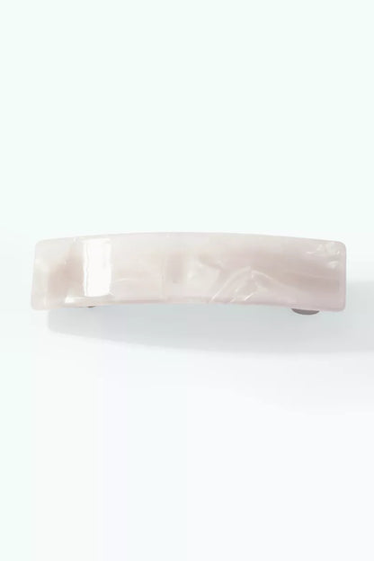 Pince à cheveux nacrée 8,5 cm - Blanc