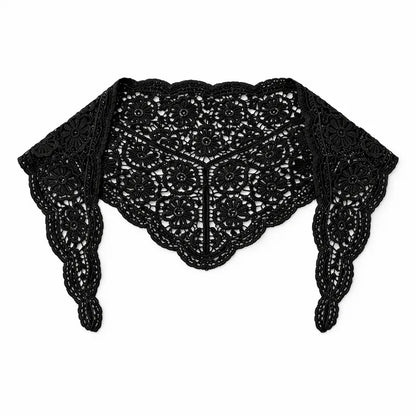 Foulard en crochet - Noir