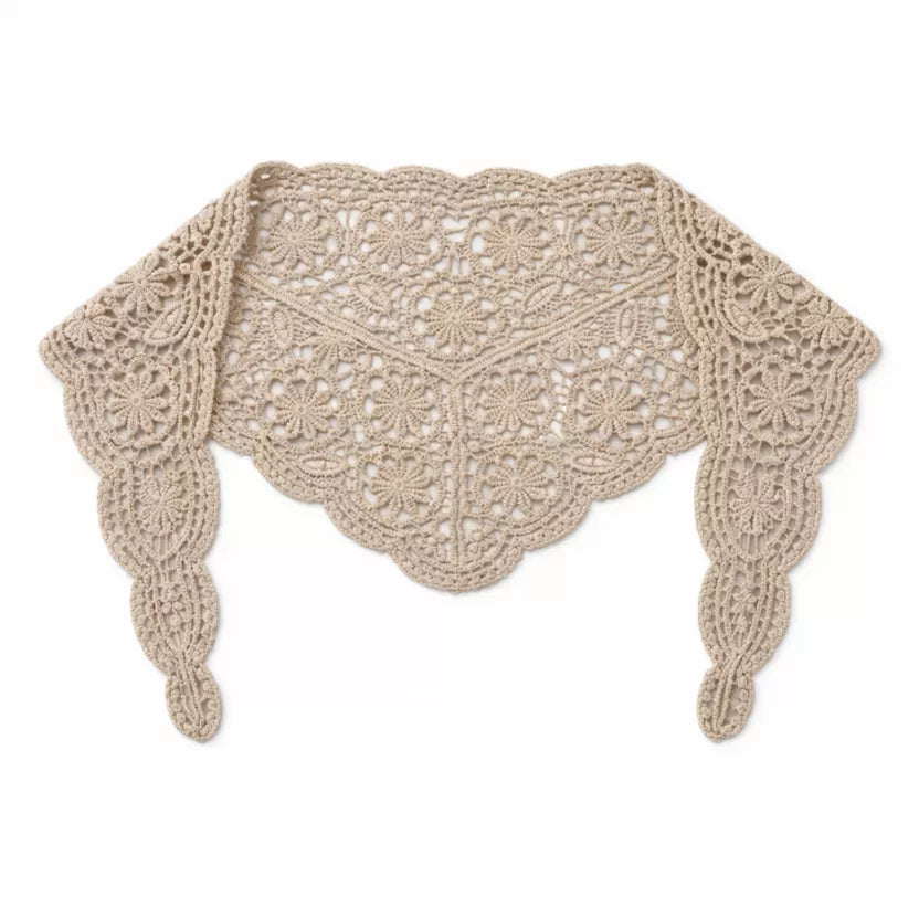 Foulard en crochet - Beige