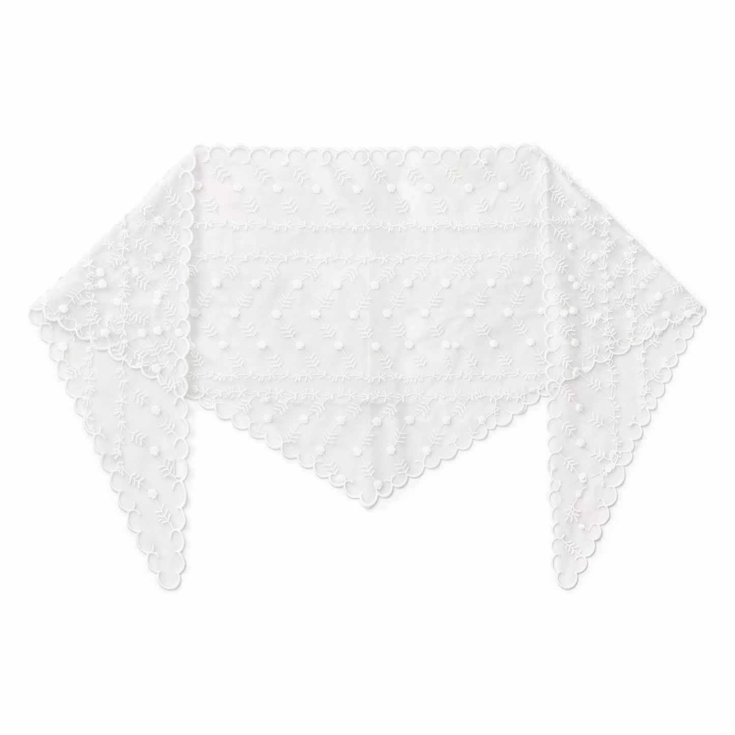Foulard en dentelle - Blanc