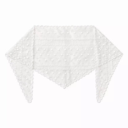 Foulard en dentelle - Blanc