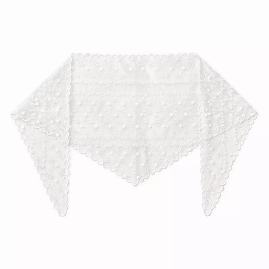 Foulard en dentelle - Blanc
