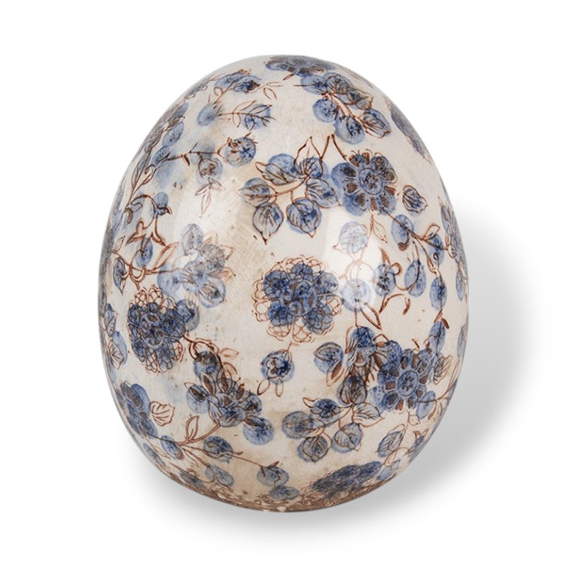 Oeuf décoratif bleu L