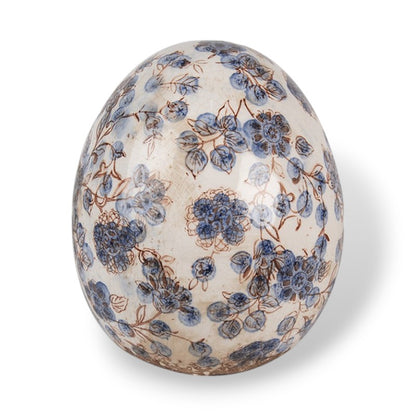Oeuf décoratif bleu L