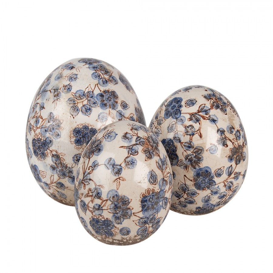 Oeuf décoratif bleu M