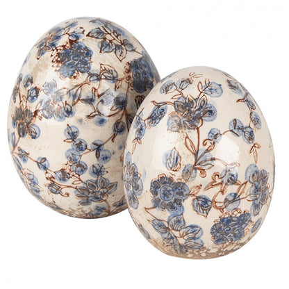 Oeuf décoratif bleu M