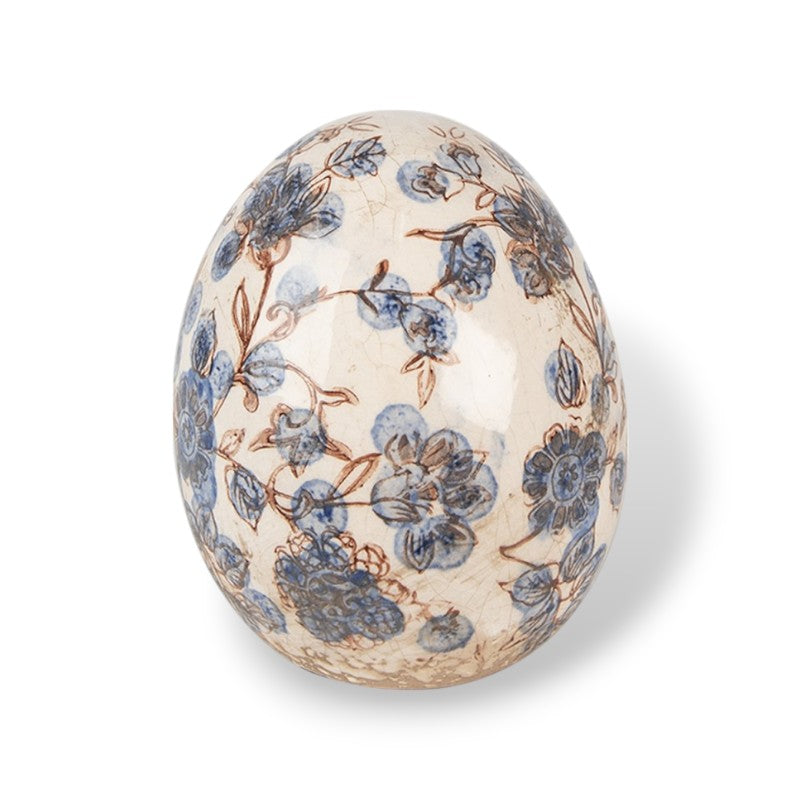 Oeuf décoratif bleu M