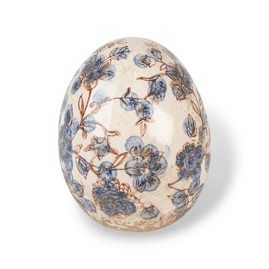 Oeuf décoratif bleu M