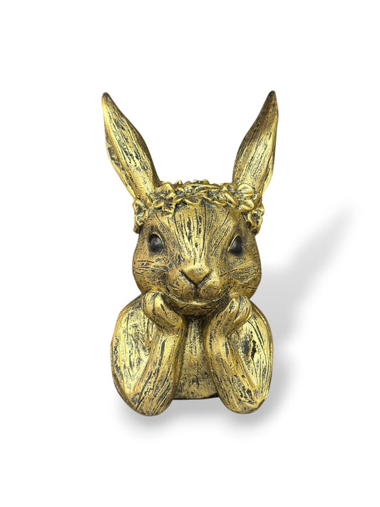 Bougeoir lapin doré