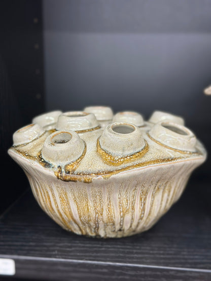 Pique fleur beige S