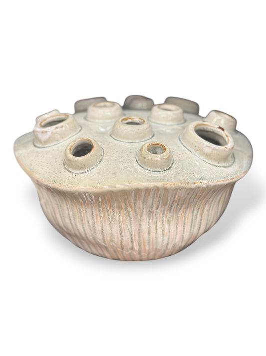 Pique fleur beige L
