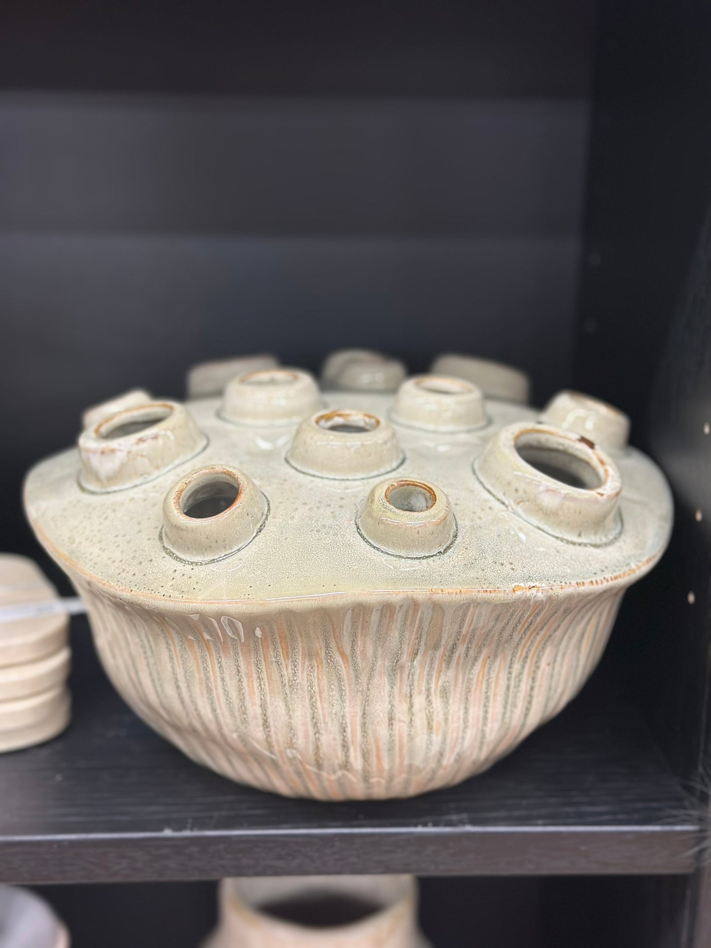 Pique fleur beige L