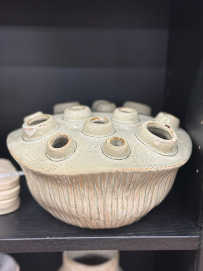 Pique fleur beige L