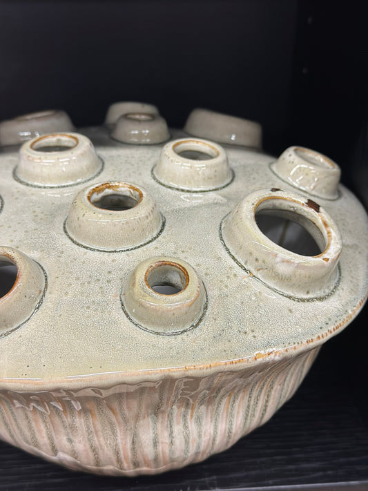 Pique fleur beige L